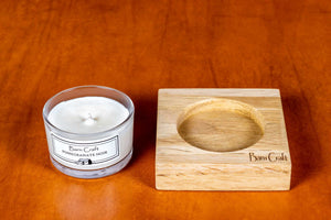Oak 'Barn Craft' candle holder
