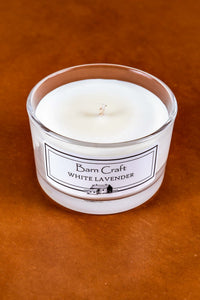 White Lavender scented soy wax candle