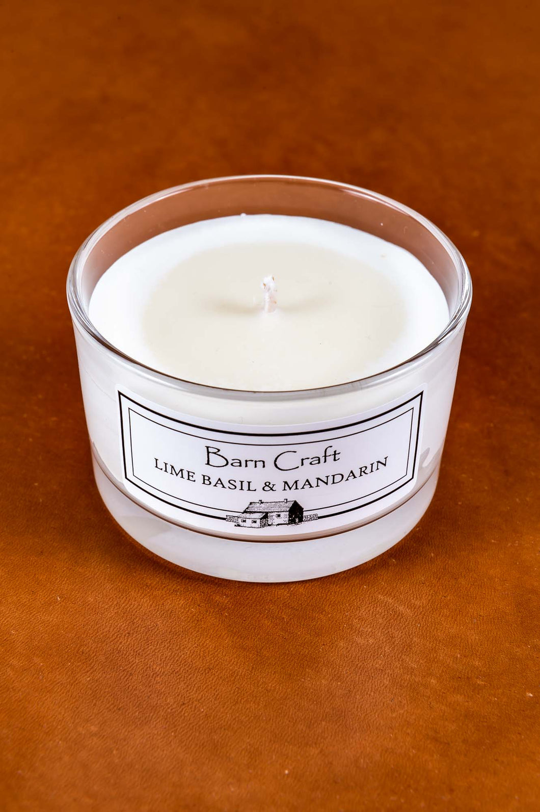 Lime Basil & Mandarin scented soy wax candle